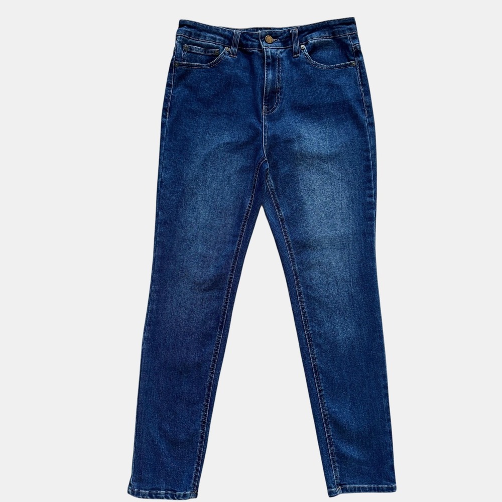 OAT New York Women Blue High Rise Skinny Jeans Size 6‎ 28 Ankle Preppy Bodycon